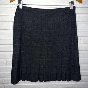 Anne Klein Suit Black and Gray Pleated Business Skirt, Women’s Size 2 Petite
